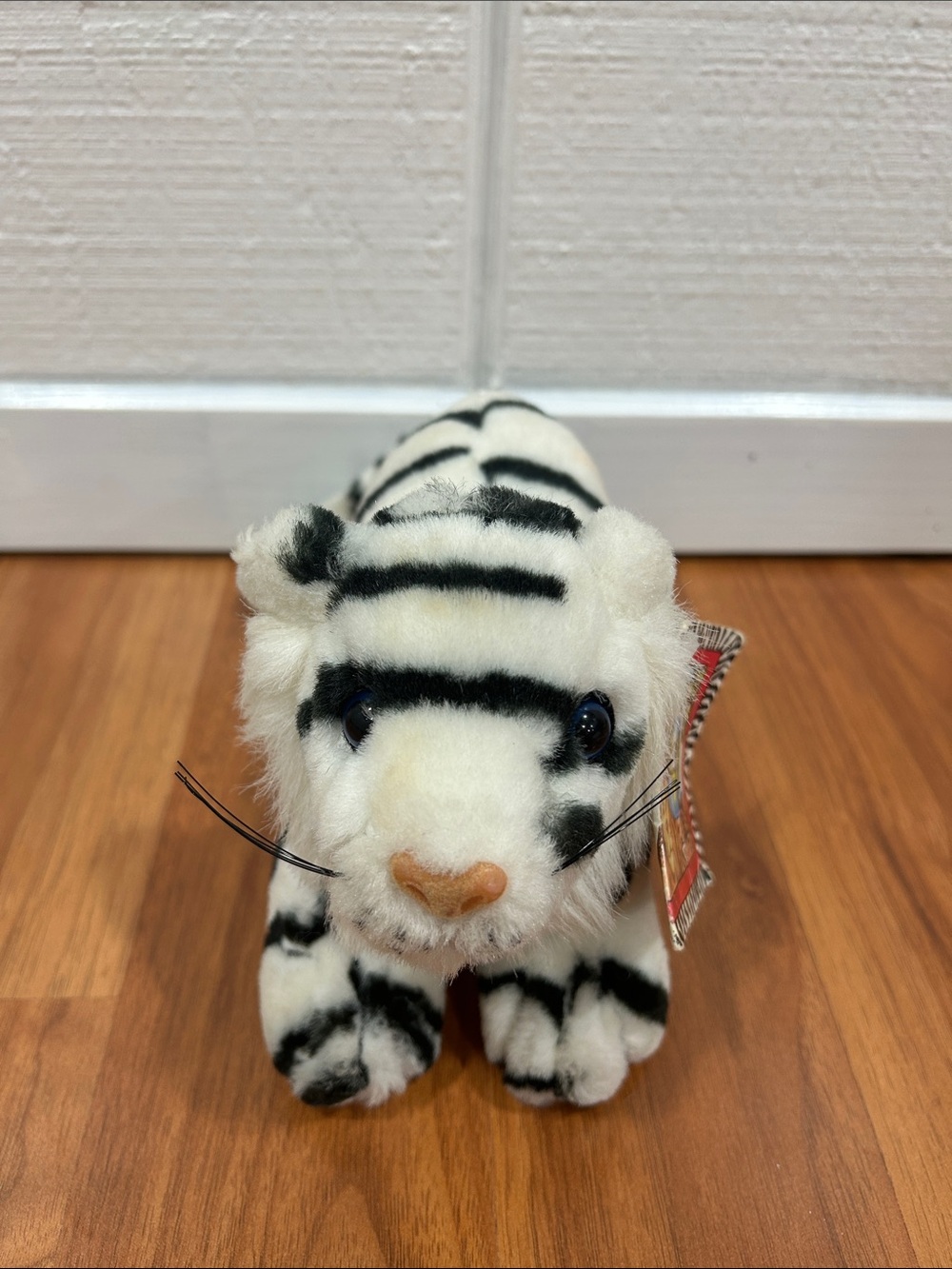 Vintage 1994 K&M International White Tiger Plush 7" Stuffed Animal